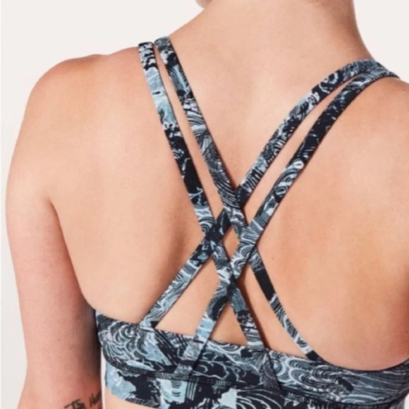 LULULEMON | Energy Bra Eternal Wave Starlight Black Sz 6 - Picture 4 of 8